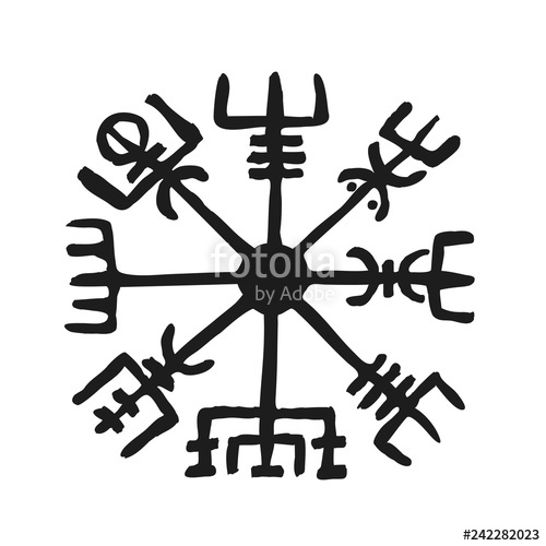 500x500 Vegvisir Viking Symbol Compass Rune Stock Image And Royalty Free
