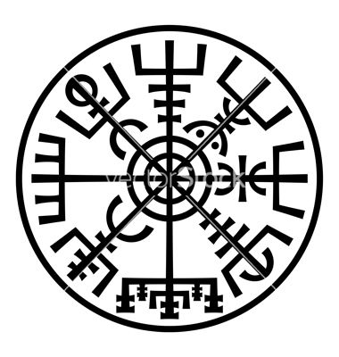 380x400 Vegvisir Magic Compass Of Vikings Runic Talisman Vector