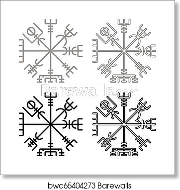 362x382 Vegvisir Runic Compass Galdrastav Navigation Compass Symbol Icon