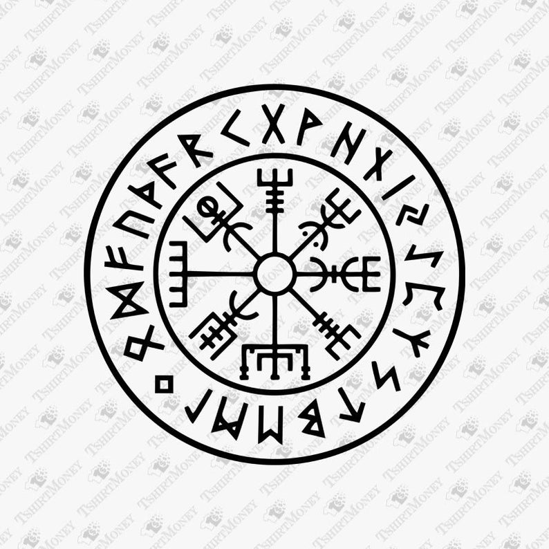 794x794 Viking Compass Celtic Vegvisir Runes Icelandic Etsy