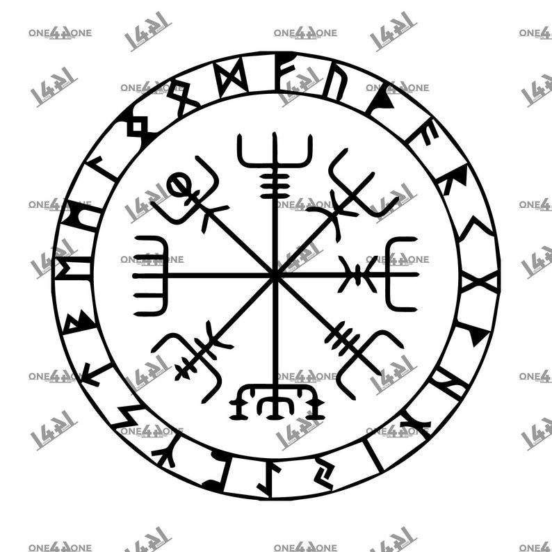 794x794 Viking Compass Vegvisir Celtic Viking Rune Etsy