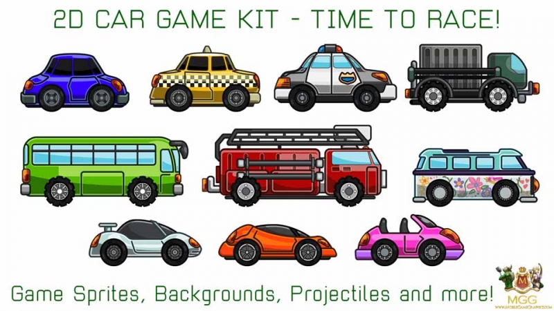 800x450 Vehicle Graphics Vector Game Kit