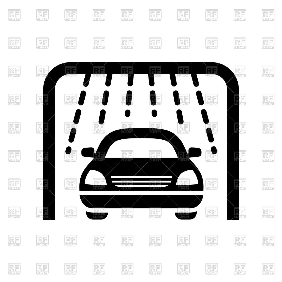 1200x1200 Car Wash Black Icon Vector Image Of Transportation
