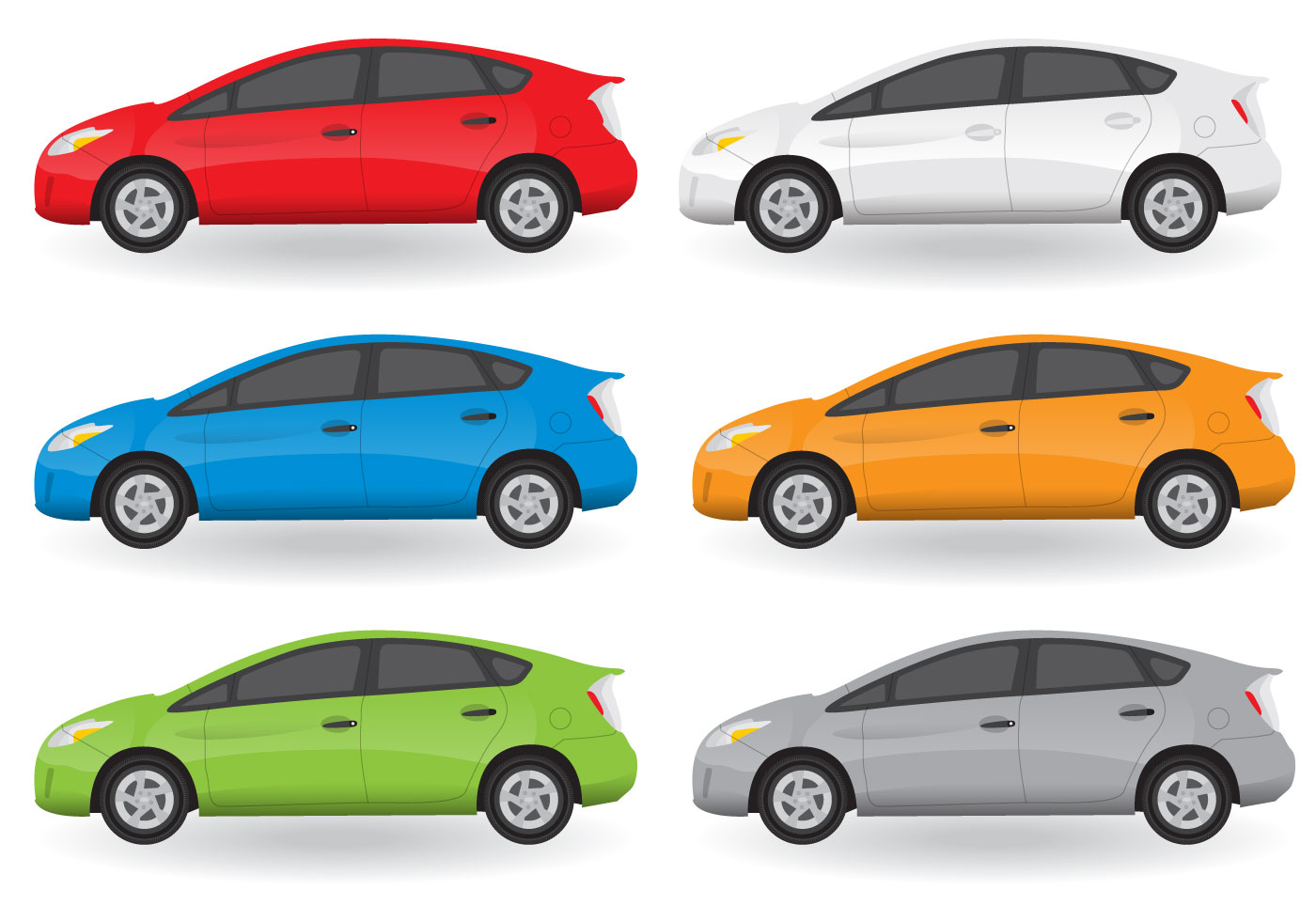 1400x980 Prius Free Vector Art