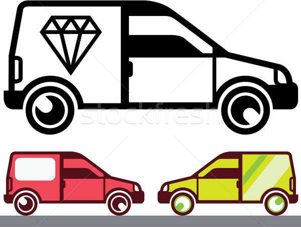 600x454 Delivery Vehicle Vector Illustration Clip Art Image Vector