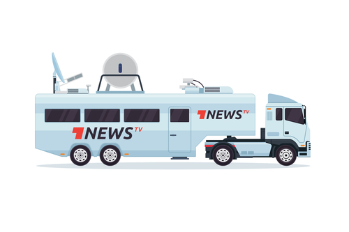 500x333 Large News Broadcast Vehicle Vector Free Download