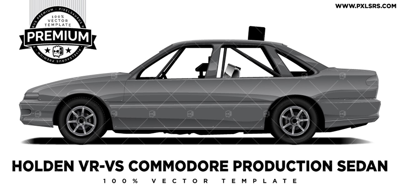 1280x609 Holden Vr Vs Commodore Production Sedan 'premium' Vector Template