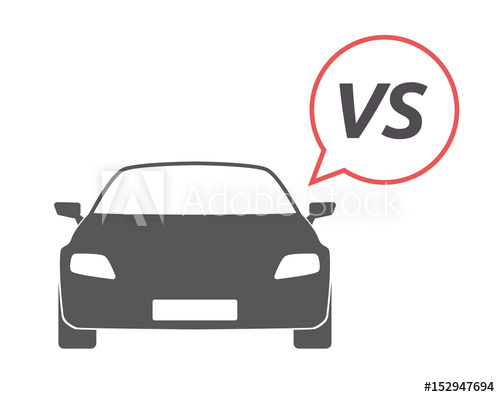 500x397 Isolated Car With The Text Vs