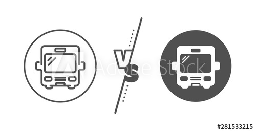 500x258 Transportation Sign Versus Concept Bus Transport Line Icon