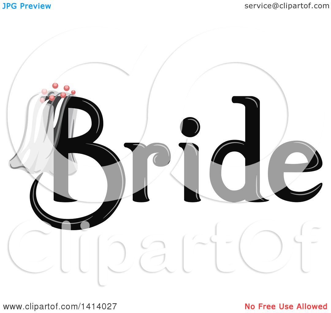 1080x1024 Clipart Of A Black Wedding Bride Design With A Veil