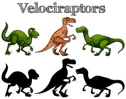 256x200 Velociraptor Free Vector Art