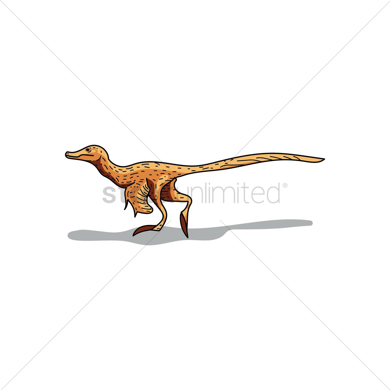 1300x1300 Velociraptor Vector Image
