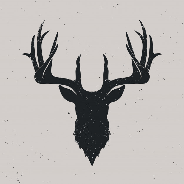 626x626 Silueta De Cabeza De Venado Descargar Vectores Premium