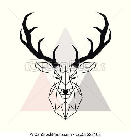 450x470 Cabeza, Venado, Ciervo, Vector, Head Antlers Cabeza