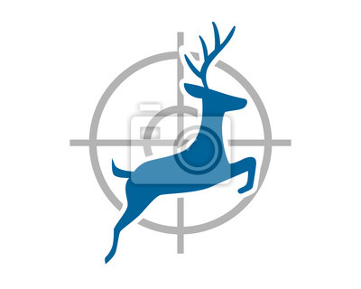 400x320 Venado Cazador Reno Ciervo Alce Ciervo Imagen Vector Icono