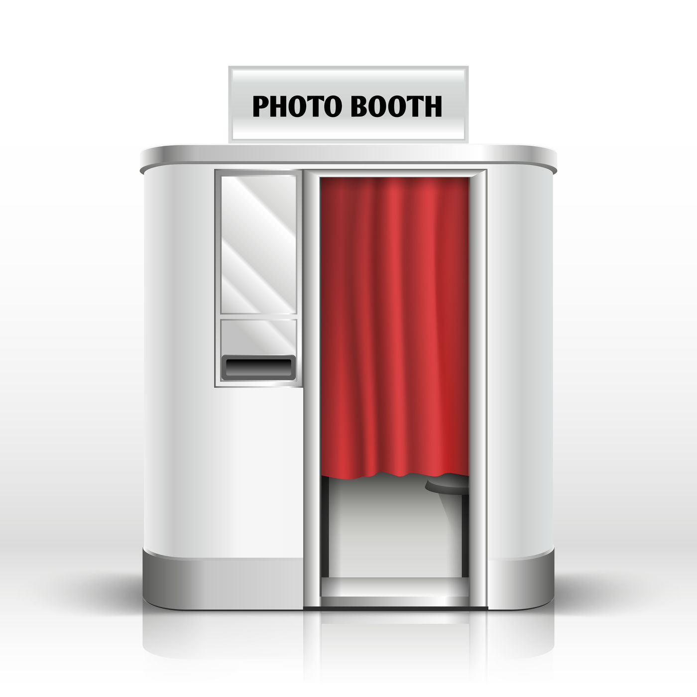 1400x1400 Photo Quick Service Vending Machine, Booth Vector Illustration