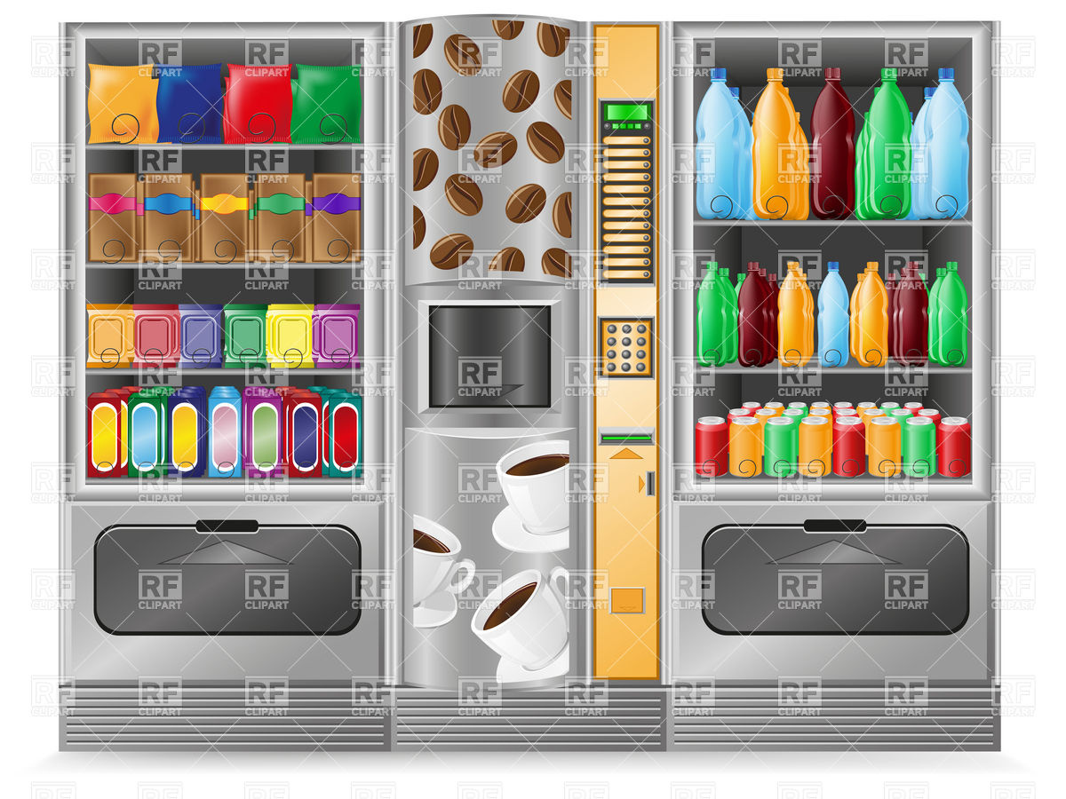 1200x900 Vending Coffee And Snack Automatic Machines Vector Image Of Food