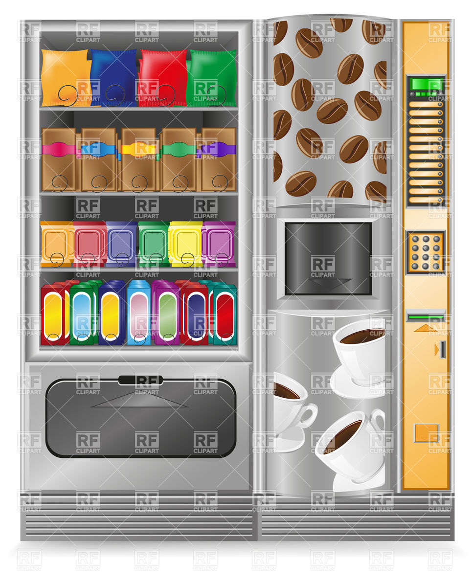 965x1200 Vending Coffee And Snack Machines Vector Image Of Food