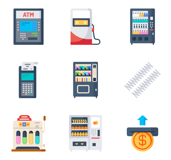 600x564 Vending Machine Icons