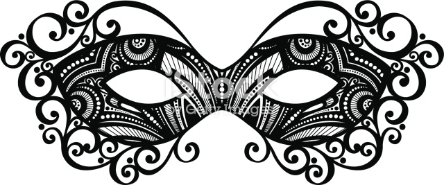 640x267 Masquerade Mask Clipart Black And White