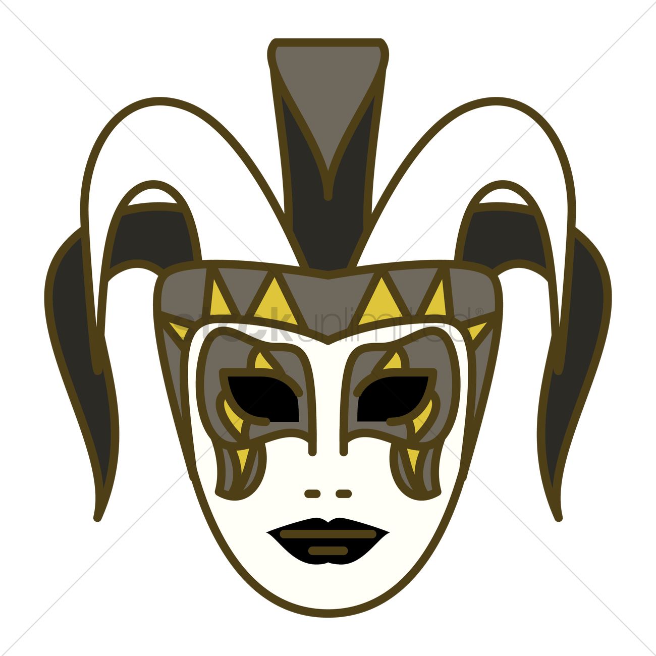 1300x1300 Venice Mask Vector Image
