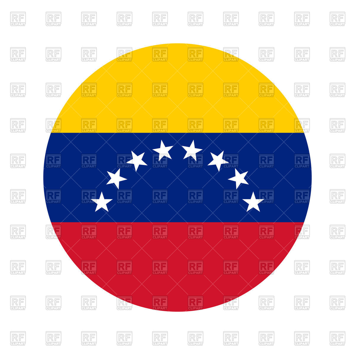1200x1200 Venezuela Circle Flag Vector Image Of Signs, Symbols, Maps