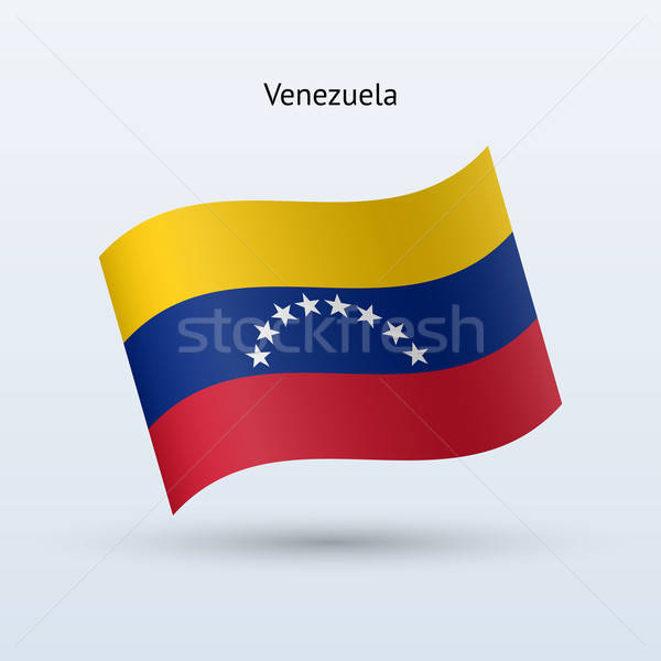 600x600 Venezuela Flag Waving Form Vector Illustration Vector