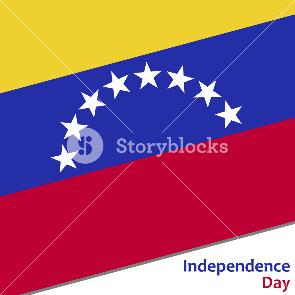 1000x1000 Venezuela Independence Day With Flag Vector Illustration For Web