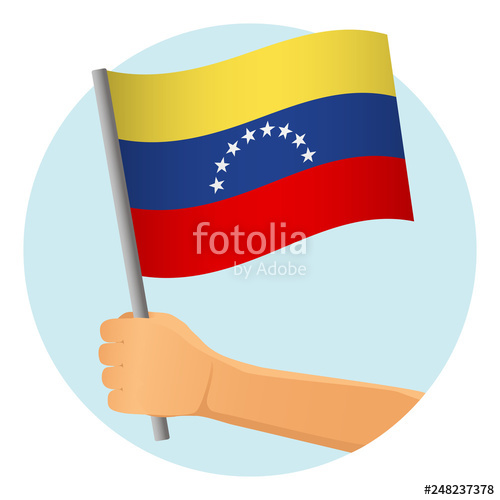 500x500 Venezuela Flag In Hand Stock Image And Royalty Free Vector