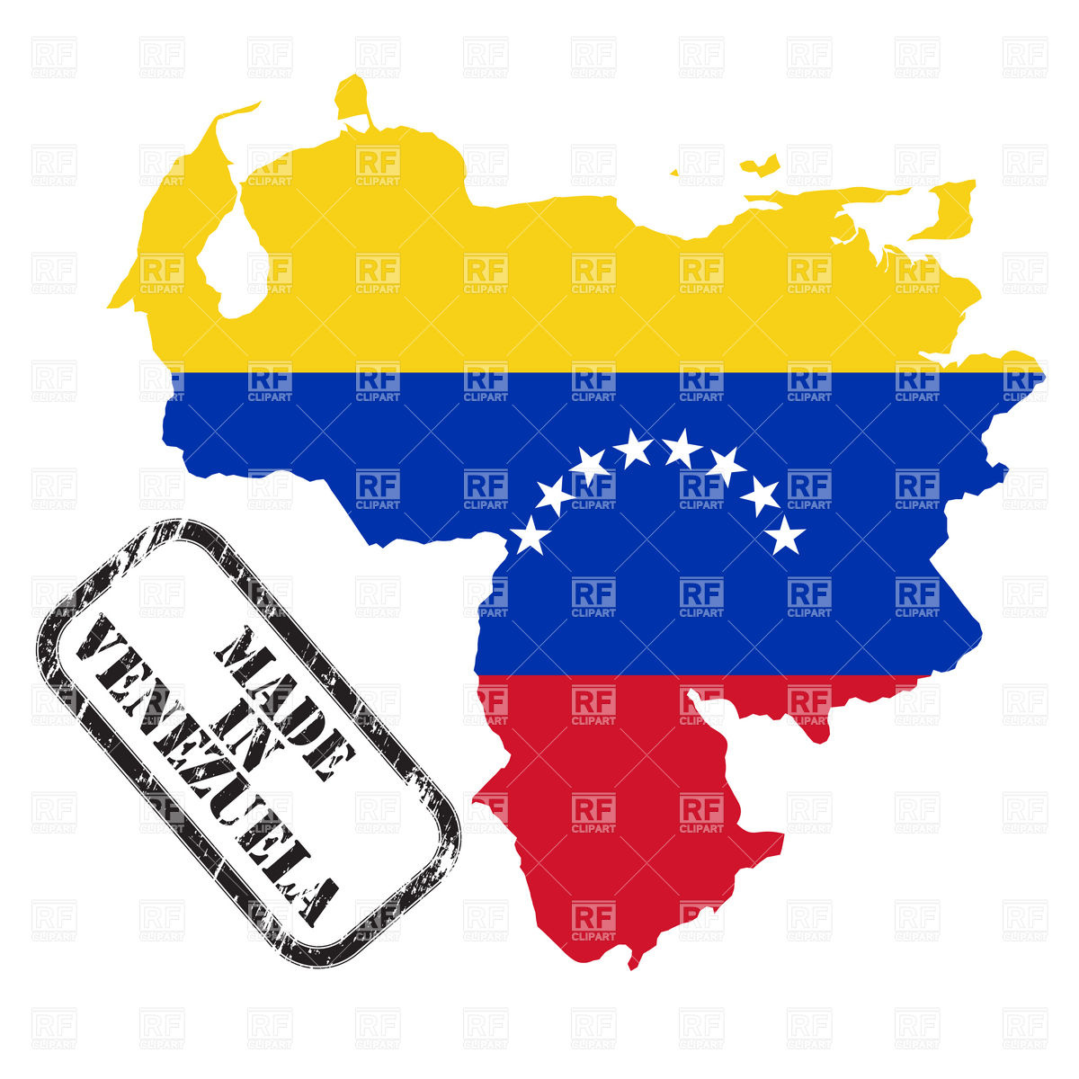 1200x1200 Made In Venezuela, St Map And Flag Vector Image Of Signs