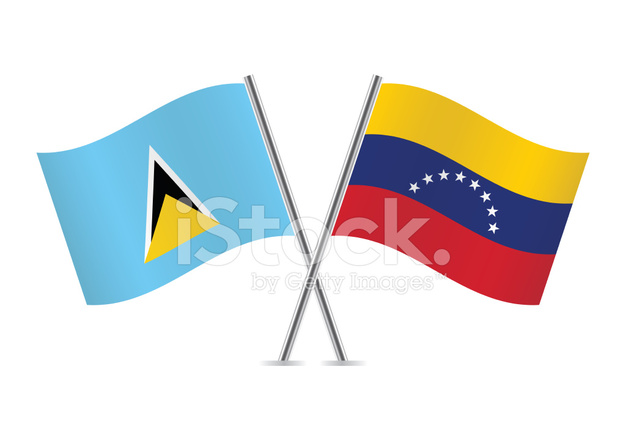 626x440 Saint Lucia And Venezuela Stock Vector