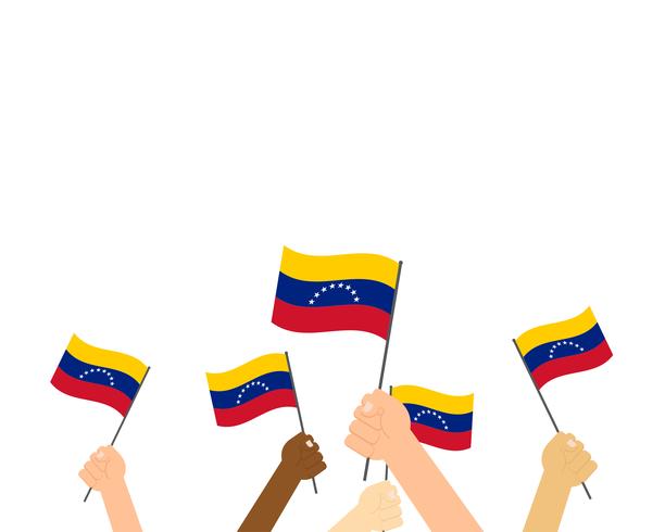 Vector Illustration Of Hands Holding Venezuela Flags Isolated 612x490 Vector Illustration Of Hands Holding Venezuela Flags Isolated