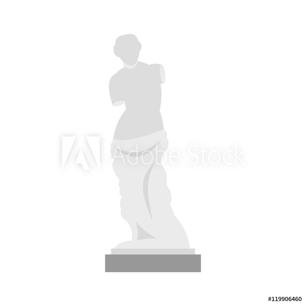 Photo Art Print Statue Of Venus De Milo Icon In Flat Style 1000x1000 Photo Art Print Statue Of Venus De Milo Icon In Flat Style