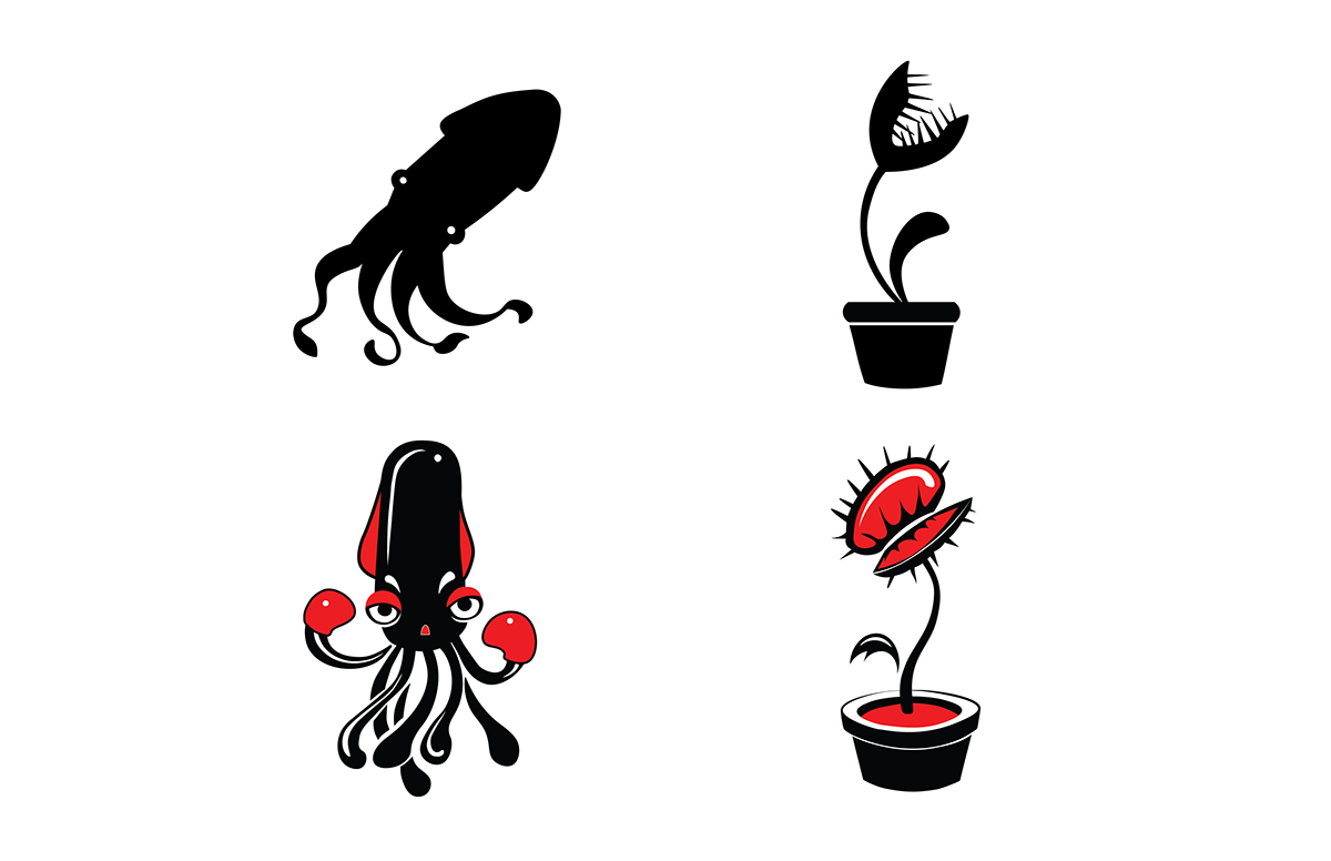 1200x776 Vector Icons Squid And Venus Flytrap On Behance