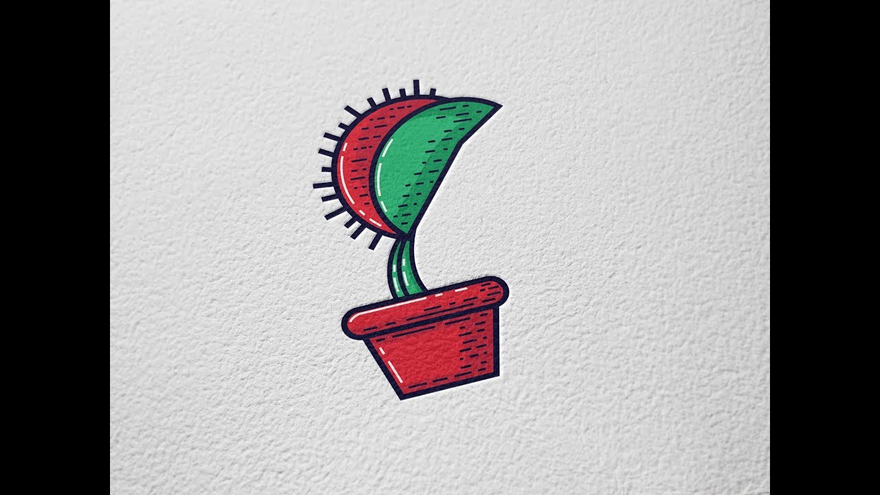 1280x720 Venus Flytrap Vector Icon Adobe Illustrator Tutorial