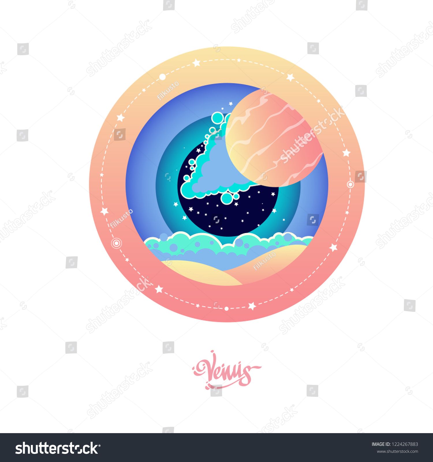 1500x1600 Venus Vector Illustration In Flat Style Isolated On White