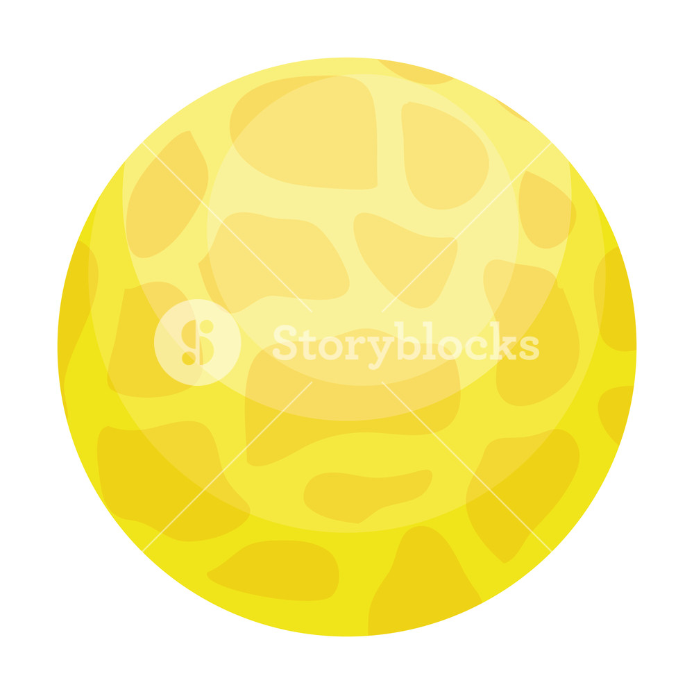 1000x1000 Venus Planet Over White Background, Vector Illustration Royalty