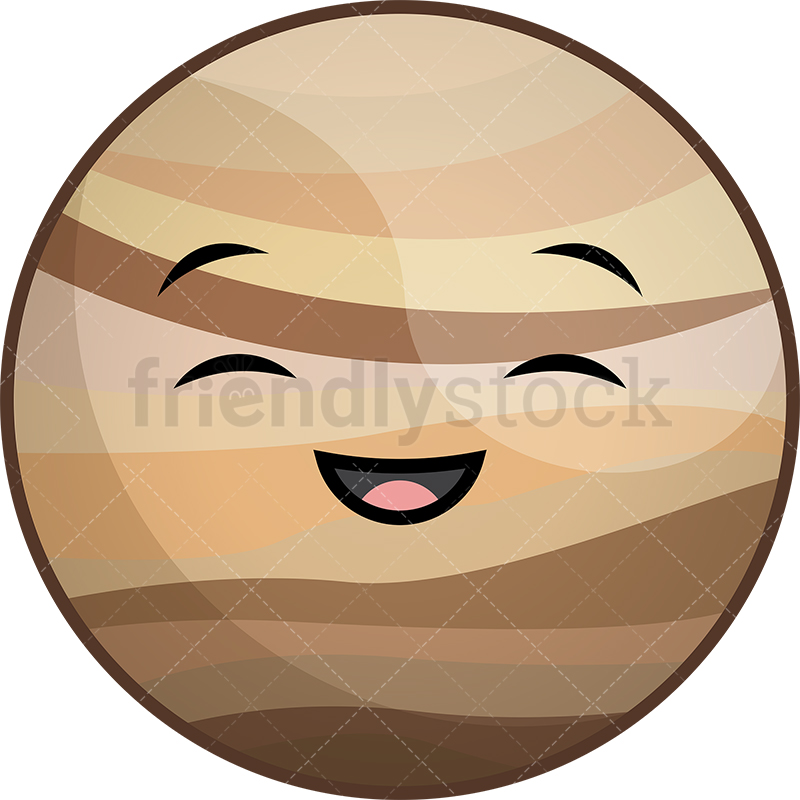 800x800 Kawaii Planet Venus Cartoon Clipart Vector
