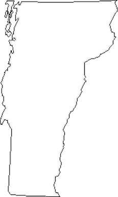 Simple Map Of Vermont 231x387 Simple Map Of Vermont