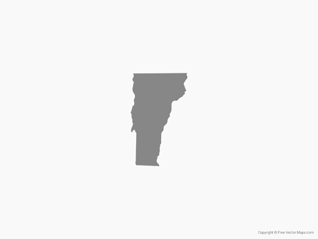 Vector Map Of Vermont 460x345 Vector Map Of Vermont