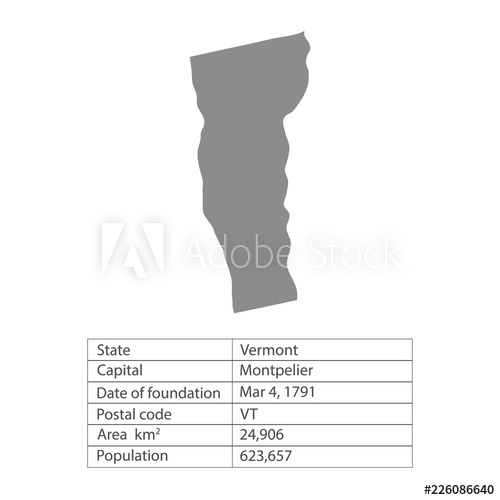 Vermont States Of America Territory On White Background Separate 500x500 Vermont States Of America Territory On White Background Separate