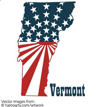 Download Vermont State Map Bumper Sticker Flag 335x355 Download Vermont State Map Bumper Sticker Flag