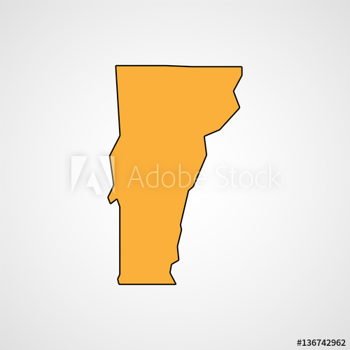 Map Of Vermont Vector 500x500 Map Of Vermont Vector