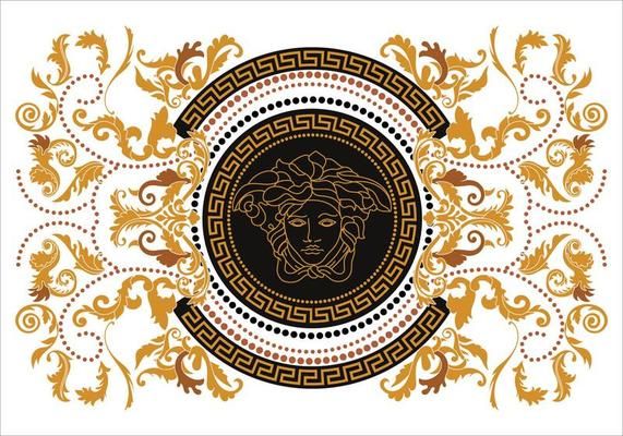 571x400 Modern Border Vector Illustration Versace Style With Gold Vintage