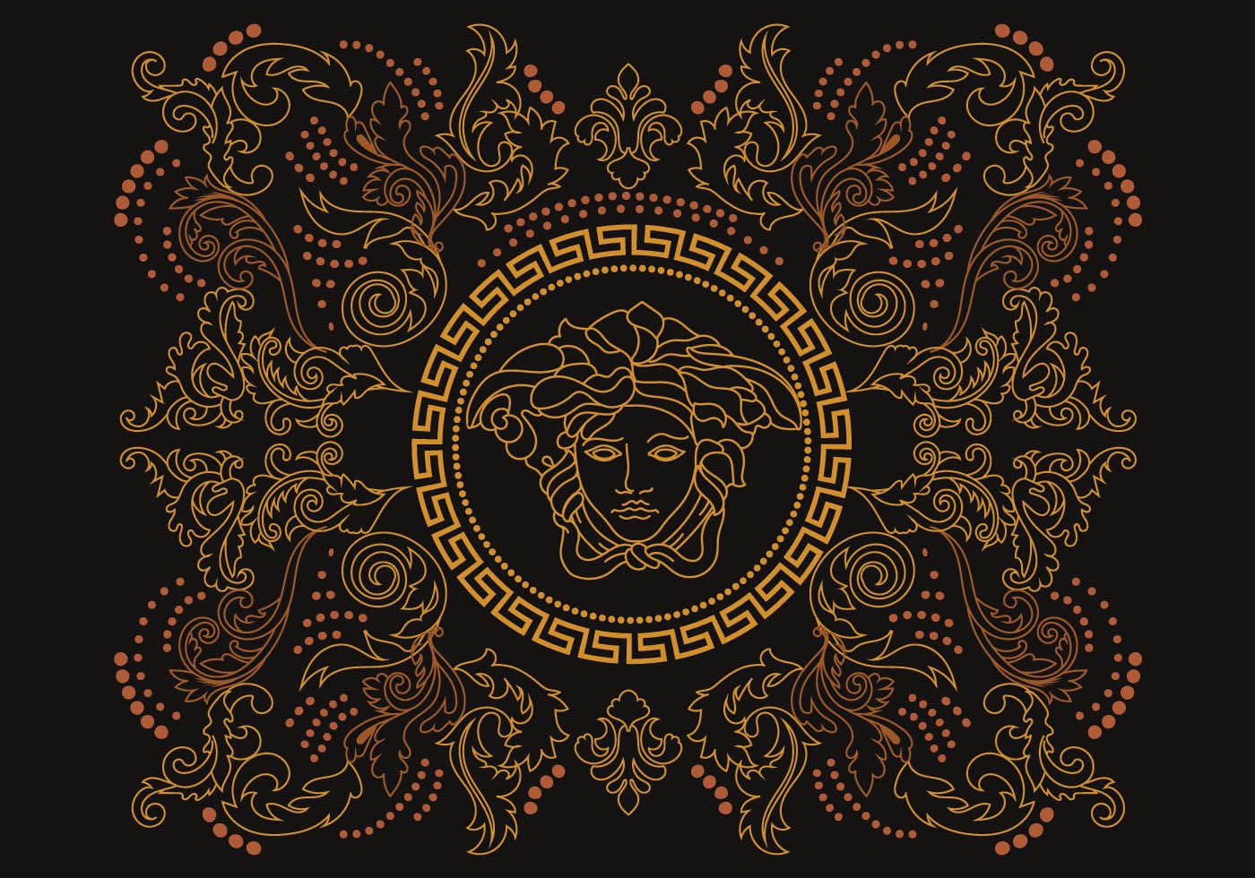 1400x980 Stencil Versace Vector Hnd Ideas In Versace Wallpaper