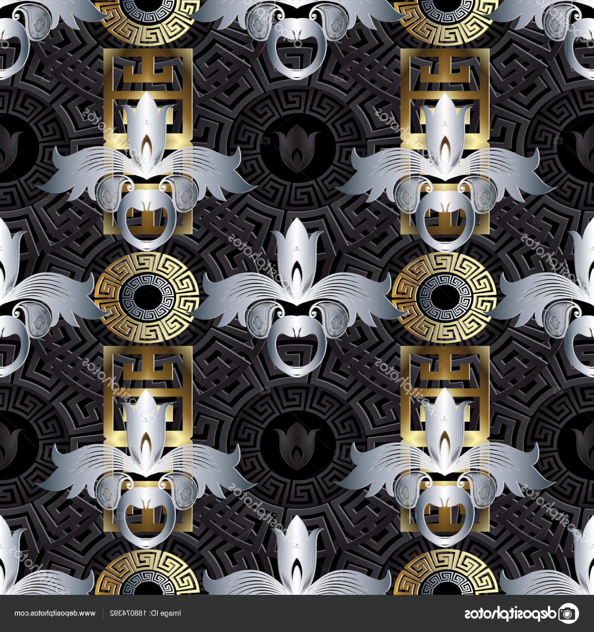 1920x2040 Stock Illustration D Baroque Versace Seamless Pattern Savoyuptown