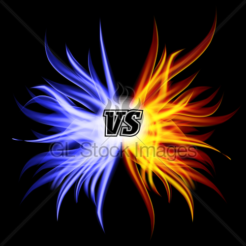 500x500 Versus Vector Vs Letters Flame Fight Background Design Gl