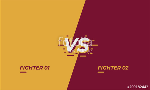 500x300 Versus Screen Design Battle Headline Template Fllat Modern