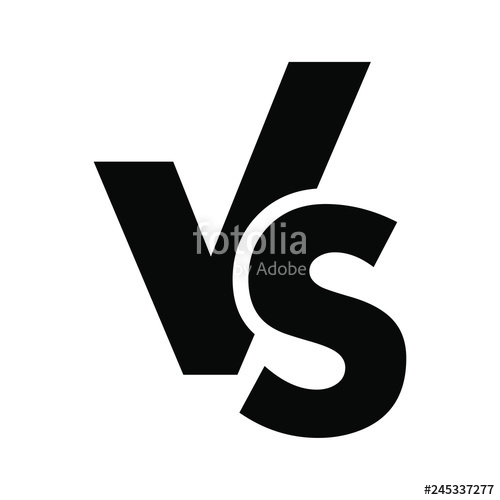 500x500 Vs Versus Letters Vector Logo Icon Isolated On White Background