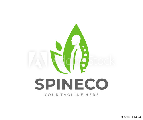 500x417 Spine Treatment Logo Design Orthopedic Spine Center Vector Design